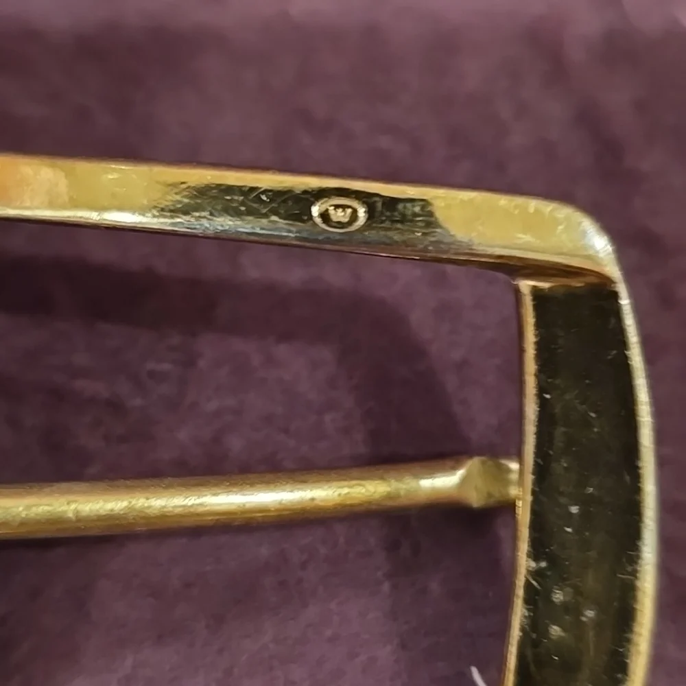 Tony Lama Leather Belt w/ Cowhide